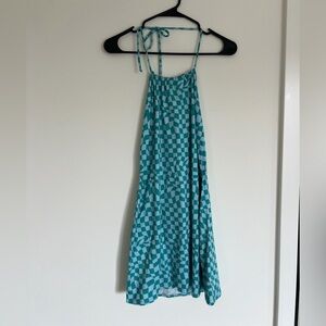RESA | Teal and Light Blue Checkered Dress